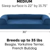 FurHaven Quilted Orthopedic Sofa Cat & Dog Bed w/ Removable Cover, Navy, Medium