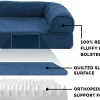 FurHaven Quilted Orthopedic Sofa Cat & Dog Bed w/ Removable Cover, Navy, Medium