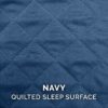 FurHaven Quilted Orthopedic Sofa Cat & Dog Bed w/ Removable Cover, Navy, Medium