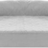 FurHaven Quilted Orthopedic Sofa Cat & Dog Bed w/ Removable Cover, Silver Gray, Medium