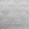 FurHaven Quilted Orthopedic Sofa Cat & Dog Bed w/ Removable Cover, Silver Gray, Medium