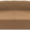 FurHaven Quilted Orthopedic Sofa Cat & Dog Bed w/ Removable Cover, Warm Brown, Medium