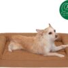 FurHaven Quilted Orthopedic Sofa Cat & Dog Bed w/ Removable Cover, Warm Brown, Medium