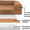 FurHaven Quilted Orthopedic Sofa Cat & Dog Bed w/ Removable Cover, Warm Brown, Medium