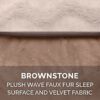 FurHaven Velvet Waves Perfect Comfort Orthopedic Sofa Cat & Dog Bed, Brownstone, Jumbo Plus FurHaven Velvet Waves Perfect Comfort Orthopedic Sofa Cat & Dog Bed, Brownstone, Jumbo Plus
