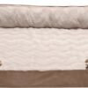FurHaven Velvet Waves Perfect Comfort Orthopedic Sofa Cat & Dog Bed, Brownstone, Jumbo