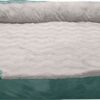 FurHaven Velvet Waves Perfect Comfort Orthopedic Sofa Cat & Dog Bed, Celadon Green, Jumbo Plus