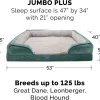 FurHaven Velvet Waves Perfect Comfort Orthopedic Sofa Cat & Dog Bed, Celadon Green, Jumbo Plus