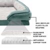 FurHaven Velvet Waves Perfect Comfort Orthopedic Sofa Cat & Dog Bed, Celadon Green, Jumbo