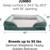 FurHaven Velvet Waves Perfect Comfort Orthopedic Sofa Cat & Dog Bed, Celadon Green, Jumbo