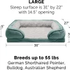 FurHaven Velvet Waves Perfect Comfort Orthopedic Sofa Cat & Dog Bed, Celadon Green, Large