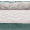 FurHaven Velvet Waves Perfect Comfort Orthopedic Sofa Cat & Dog Bed, Celadon Green, Medium