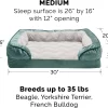 FurHaven Velvet Waves Perfect Comfort Orthopedic Sofa Cat & Dog Bed, Celadon Green, Medium