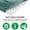 FurHaven Velvet Waves Perfect Comfort Orthopedic Sofa Cat & Dog Bed, Celadon Green, Medium