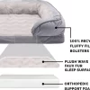 FurHaven Velvet Waves Perfect Comfort Orthopedic Sofa Cat & Dog Bed, Granite Gray, Jumbo Plus FurHaven Velvet Waves Perfect Comfort Orthopedic Sofa Cat & Dog Bed, Granite Gray, Jumbo Plus