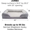 FurHaven Velvet Waves Perfect Comfort Orthopedic Sofa Cat & Dog Bed, Granite Gray, Jumbo