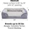 FurHaven Velvet Waves Perfect Comfort Orthopedic Sofa Cat & Dog Bed, Granite Gray, Medium