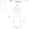 Gatco 1911 Modern Round Waste Basket, Satin Nickel