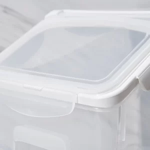 HANAMYA BPA Free Pet Food Storage Container & Measuring Cup 15lbs, White