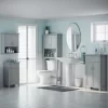 Highland Dunes Rysing Wall Mounted Bathroom Cabinet, Gray
