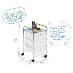 Honey Can Do 3 Drawer Plastic Storage Cart