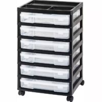 Iris 6 Case Rolling Scrapbook Cart