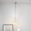 Kichler 42141NICS Everly Brushed Nickel Modern/Contemporary Seeded Glass Teardrop Pendant Light