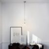 Kichler 42141NICS Everly Brushed Nickel Modern/Contemporary Seeded Glass Teardrop Pendant Light