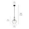 Kichler 42141OZCS Everly Olde Bronze Modern/Contemporary Seeded Glass Teardrop Pendant Light