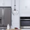 Kichler 42141OZCS Everly Olde Bronze Modern/Contemporary Seeded Glass Teardrop Pendant Light