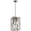 Kichler 82316 Solander 3-Light Olde Bronze Traditional Clear Glass Geometric Pendant Light