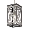 Kichler Stetton Anvil Iron and Distressed Antique Grey Farmhouse Square Mini Pendant Light