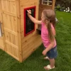 KidKraft Modern Outdoor Wooden Playhouse with Picnic Table, Mailbox and Outdoor Grill, Gift for Ages 3+