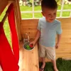 KidKraft Modern Outdoor Wooden Playhouse with Picnic Table, Mailbox and Outdoor Grill, Gift for Ages 3+