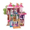 KidKraft Storybook Mansion Three-Story Wooden Dollhouse for 12-Inch Dolls with 14-Piece Accessories, Gift for Ages 3+