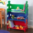 KidKraft Wooden Puzzle Piece Bookcase with Three Shelves - Primary, Gift for Ages 3+