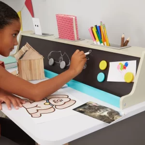 Little Tikes 2-in-1 Chalkboard Desk for Kids, Children, Boys, Girls, Ages 3-8 Years to Study and Play