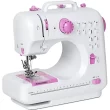 NEX Cute Pink Modern Crafting Sewing Machine with 12 Built-In Stitches