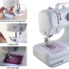 NEX Portable Sewing Machine Double Speeds for Beginner, Kids Sewing Machine with Reverse Sewing and 12 Built-In Stitches, Light Purple