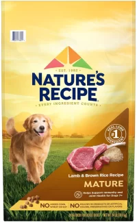 Nature's Recipe Mature Lamb & Brown Rice Recipe Dry Dog Food, 24-lb bag
