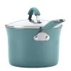 Rachael Ray Cucina Nonstick Cookware and Prep Bowl Set, 12-Piece - Agave Blue Rachael Ray Cucina Nonstick Cookware and Prep Bowl Set, 12-Piece - Agave Blue