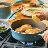Rachael Ray Cucina Nonstick Cookware and Prep Bowl Set, 12-Piece - Agave Blue Rachael Ray Cucina Nonstick Cookware and Prep Bowl Set, 12-Piece - Agave Blue