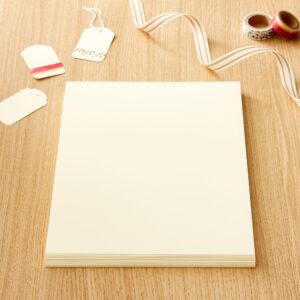Recollections 12 Packs: 50 ct. (600 total) Cream 8.5" x 11" Cardstock Paper