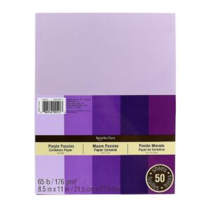 Recollections 12 Packs 50 ct. (600 total) Purple Passion 8.5 x 11 Cardstock Paper