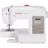 SINGER 6180 Brilliance Portable Sewing Machine with Easy Threading and Free Arm, White/Gray