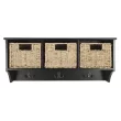 Safavieh Home Collection Finley Black Hanging 3 Basket Wall Coat Rack, Black