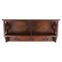Safavieh Home Collection Freya Cherry Hanging Storage Wall Coat Rack, Cherry