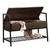 Sauder North Avenue Storage Bench, Smoked Oak finish