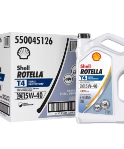 Shell Rotella T4 Triple Protection 15W-40 Diesel Motor Oil, 1-Gallon, 3 Pack Case