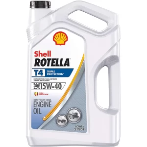Shell Rotella T4 Triple Protection 15W-40 Diesel Motor Oil, 1-Gallon, 3 Pack Case